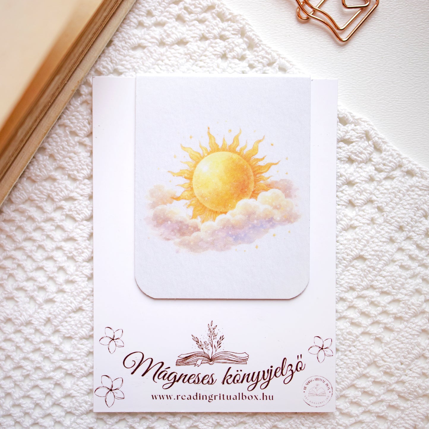 Mágneses könyvjelző - Nap