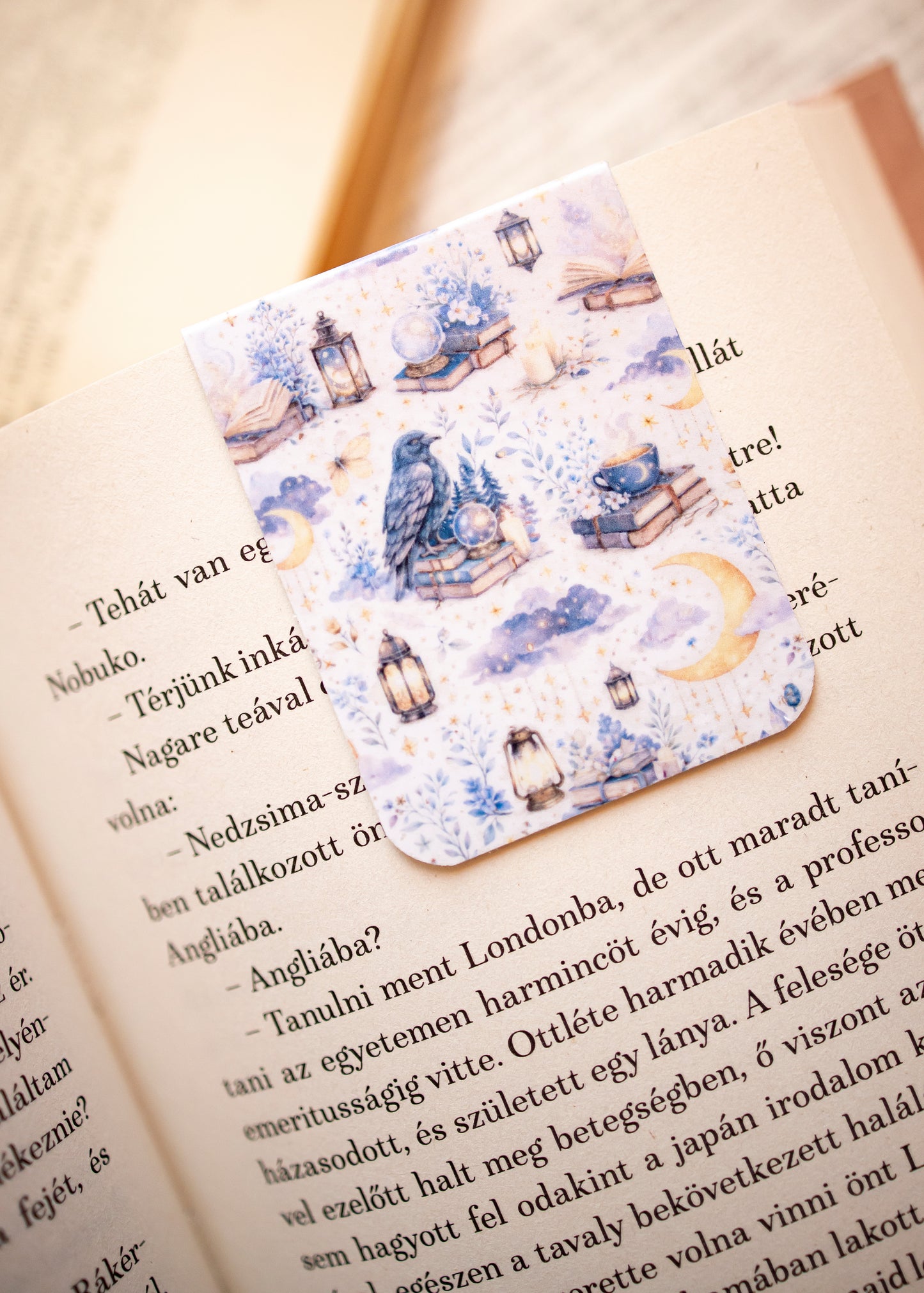 Mágneses könyvjelző - Varázslatos holló