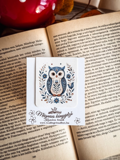 Kék bagoly mágneses könyvjelző | Reading Ritual Box