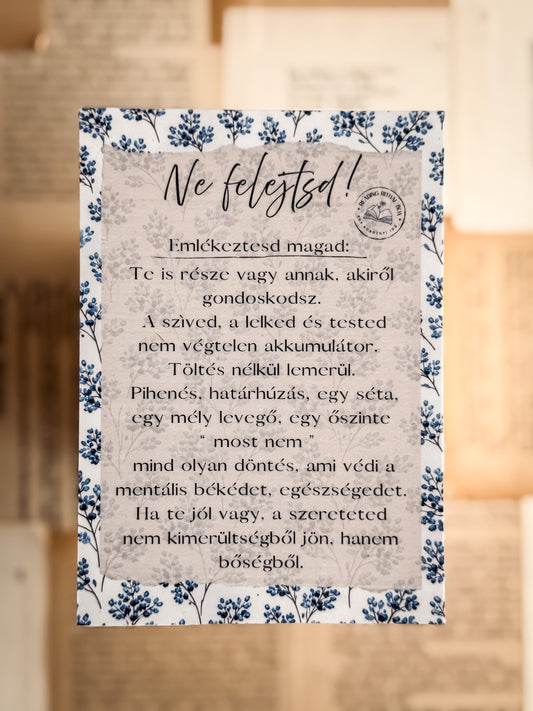 Ne feledd! – pozitív üzenet, hűtőmágnes (10×15 cm)