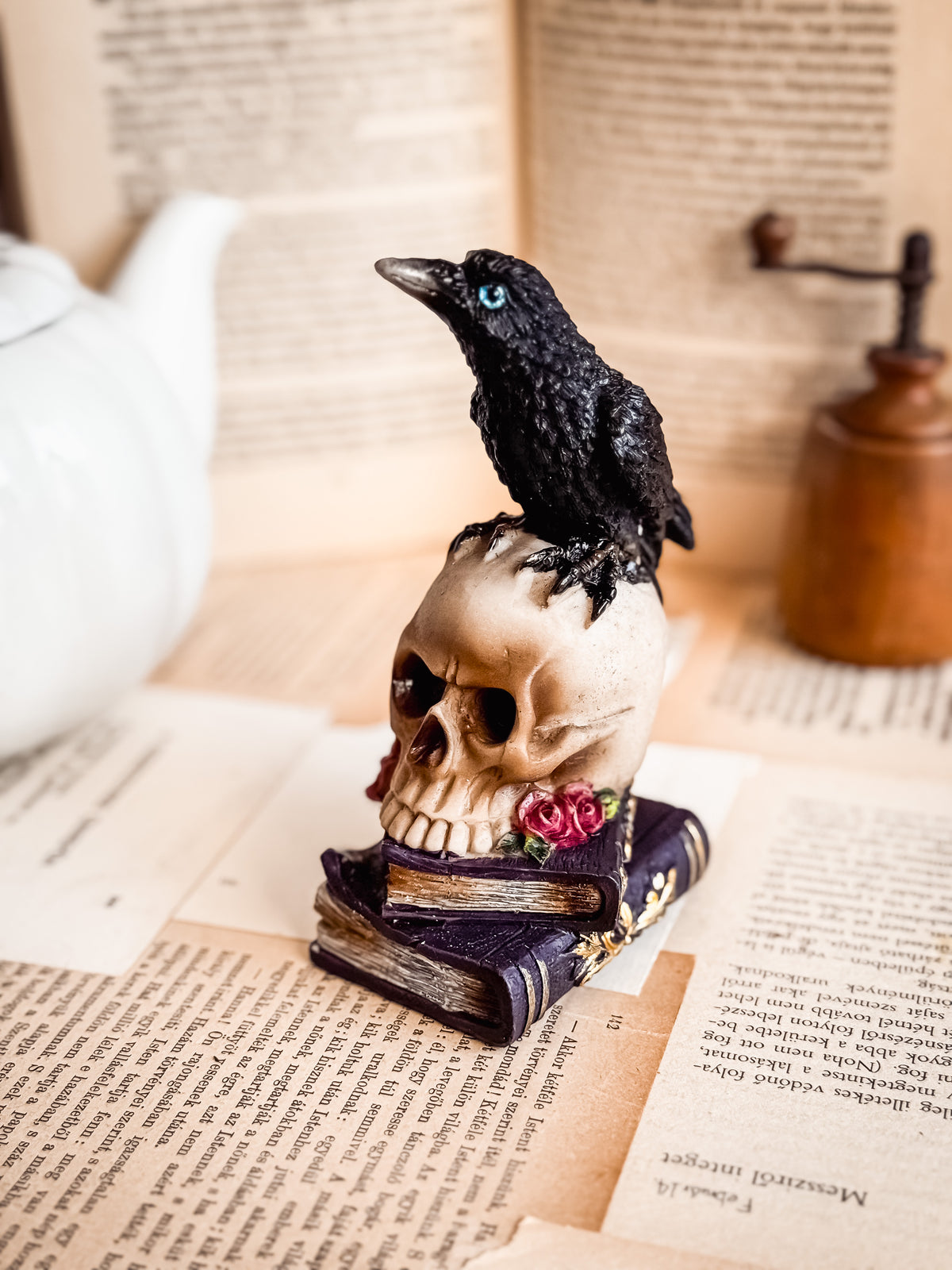 Hollós koponya dekoráció | Reading Ritual Box