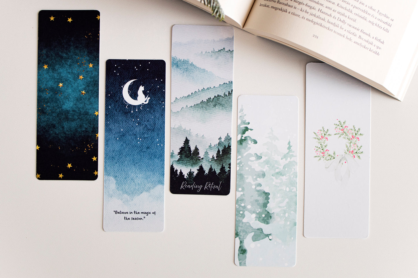Reading Ritual - "Égi tájak" könyvjelzőszett (5db)
