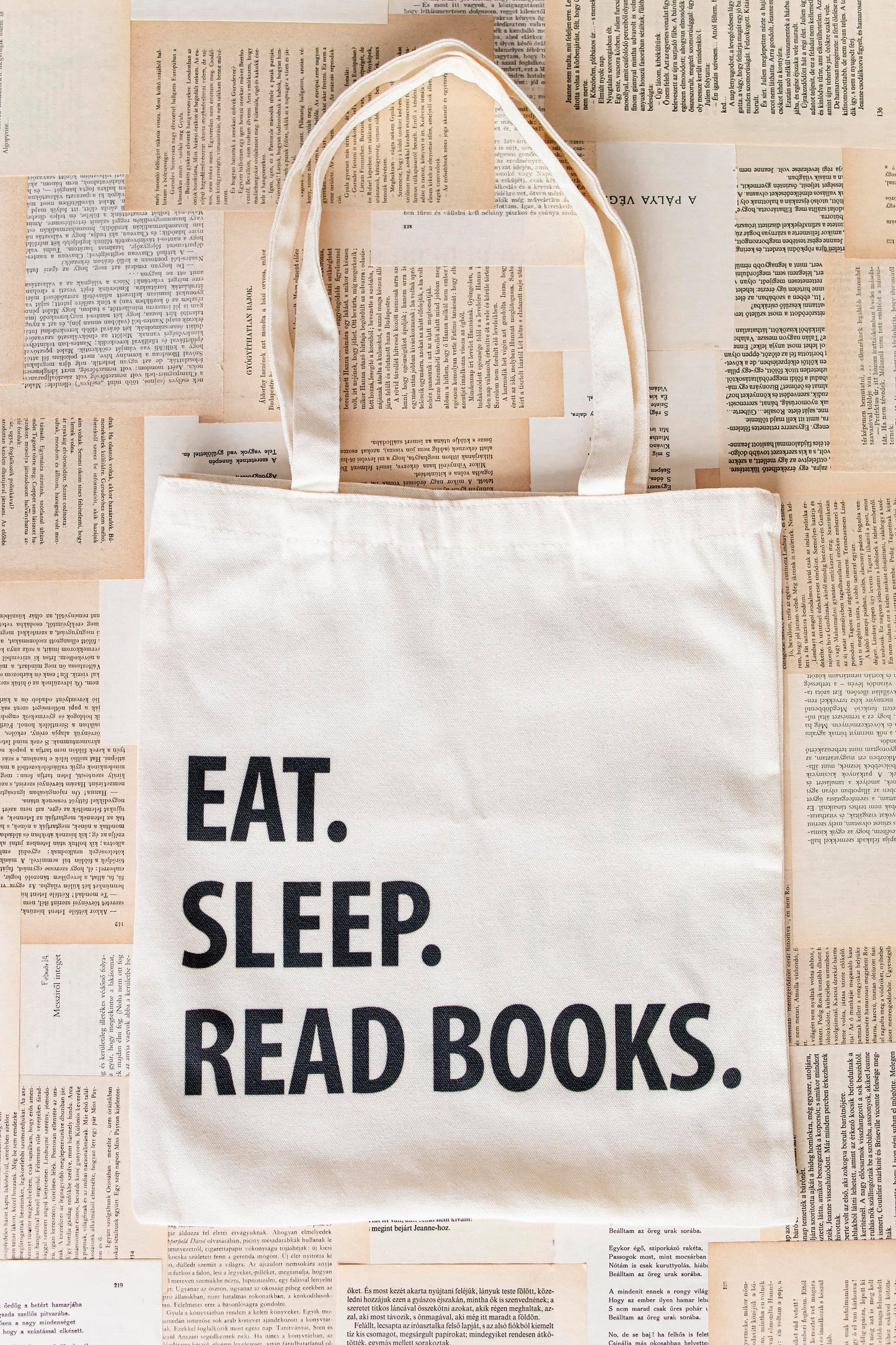 Eat. Sleep. Read Books. – Könyvmoly vászontáska