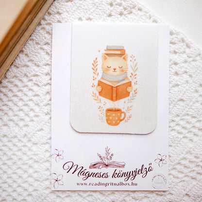 Mágneses könyvjelző - Cica