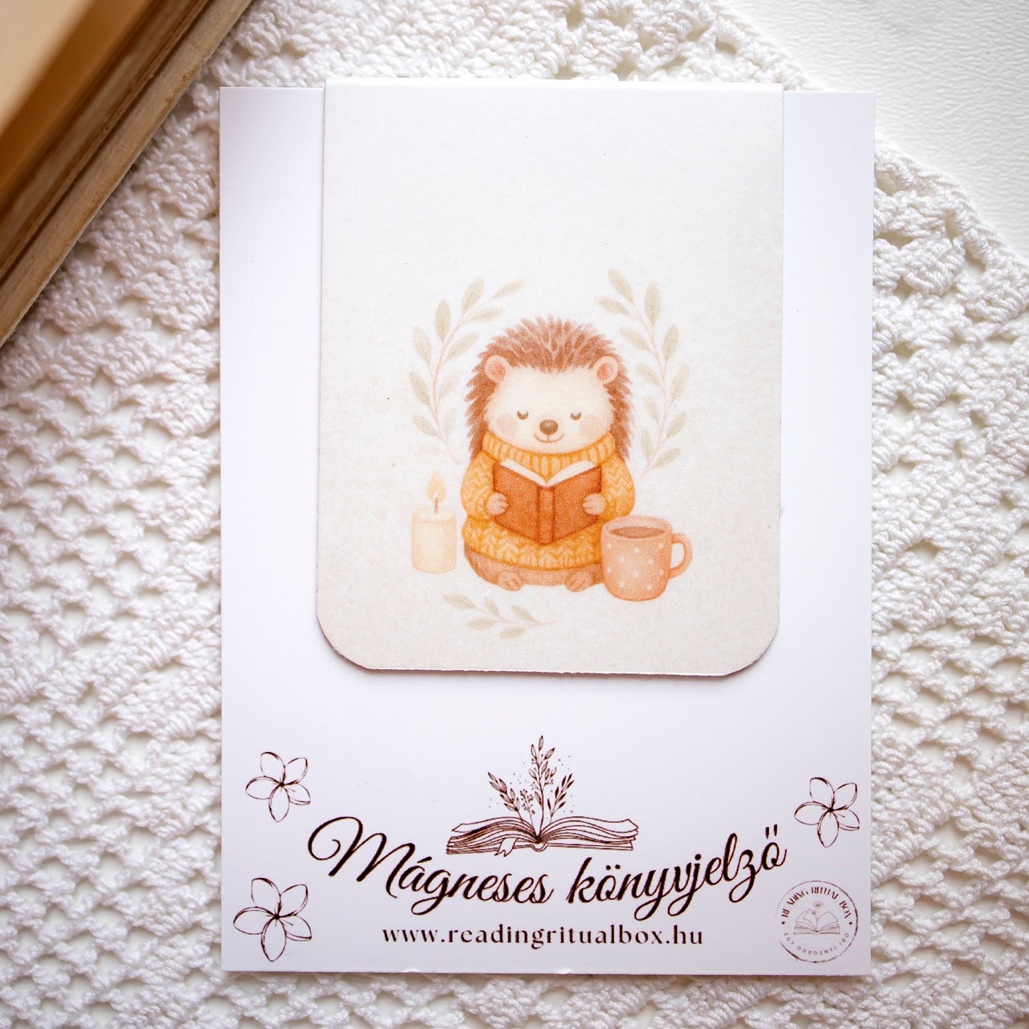 Mágneses könyvjelző - Süni