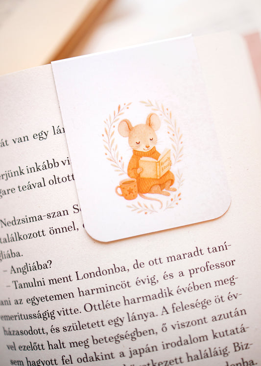 Mágneses könyvjelző - Egérke