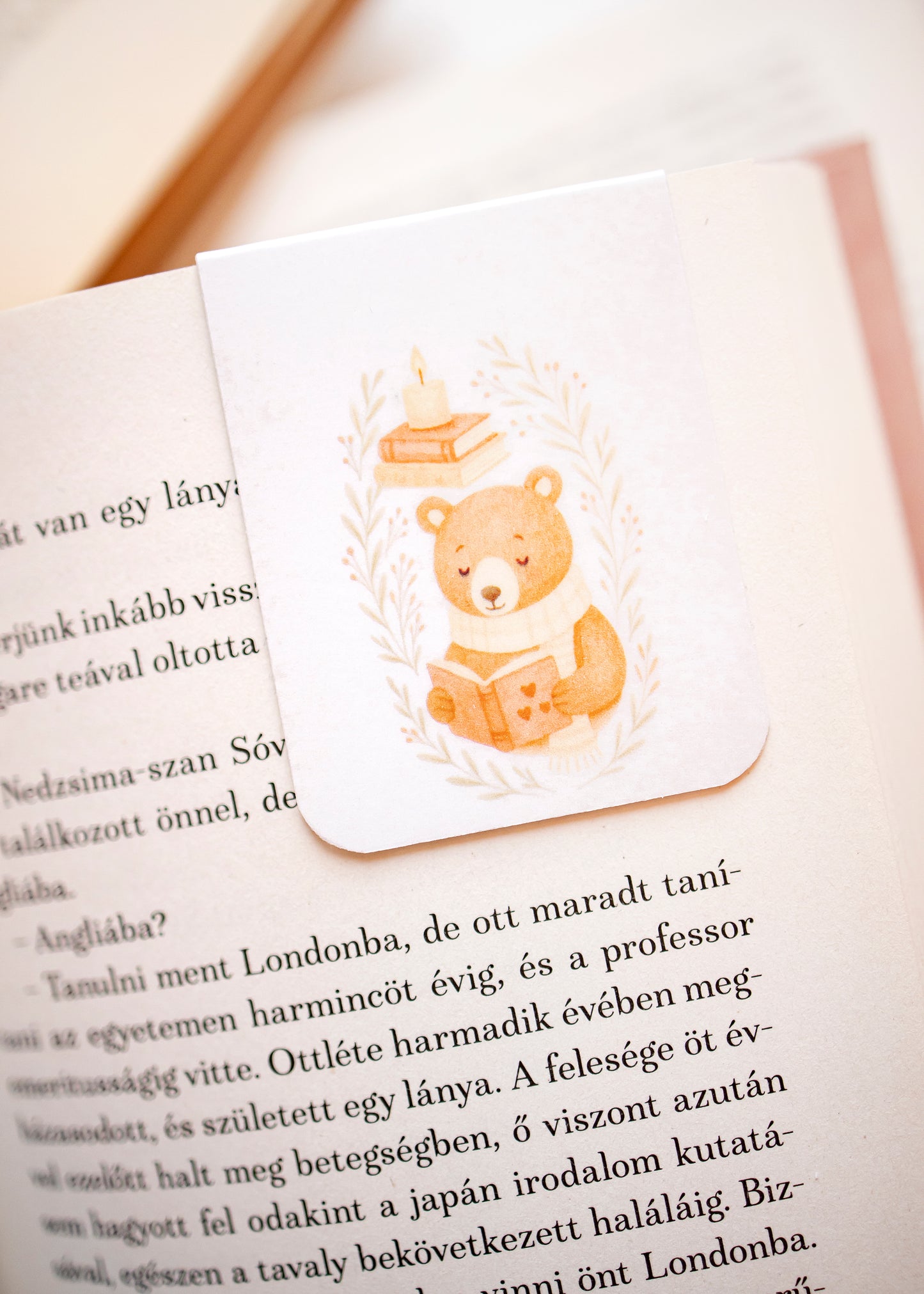 Mágneses könyvjelző - Maci