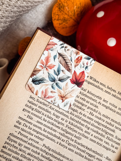 Őszi levelek mágneses kézműves könyvjelző | Reading Ritual Box