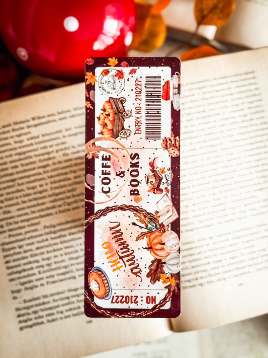 Coffee & Books őszi könyvjelző | Reading Ritual Box
