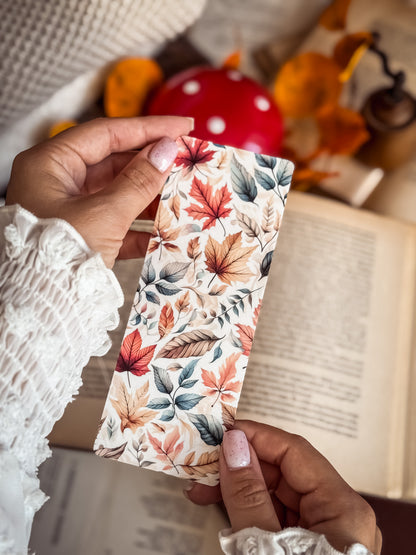 Őszi levelek kézműves könyvjelző | Reading Ritual Box